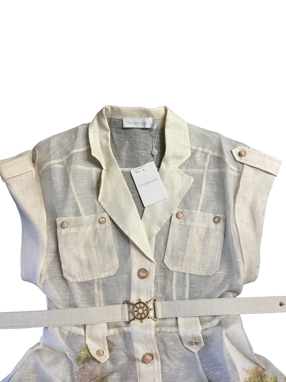 Zimmerman Como printed linen and silk shirt dress - Picture 7 of 9